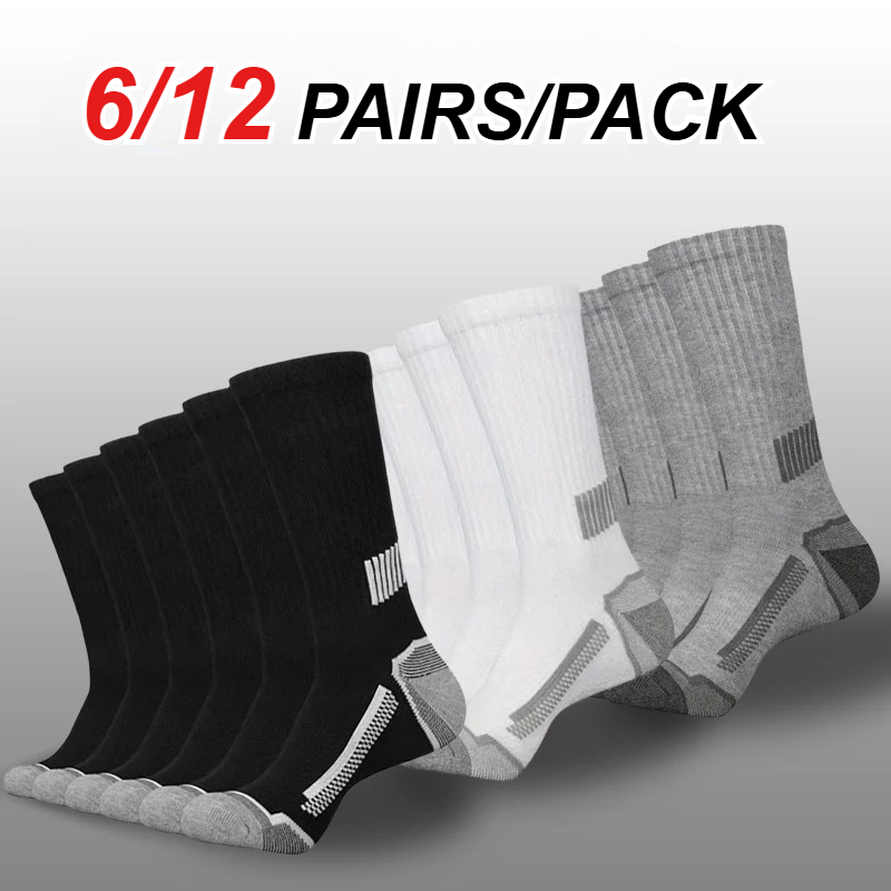 Sports Socks - 6/12 пар мужских спортивных носков средней