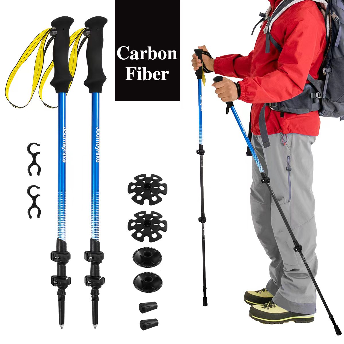 Желтая треккинговая палка из у – обзор и цена Trekking Pole Carbon