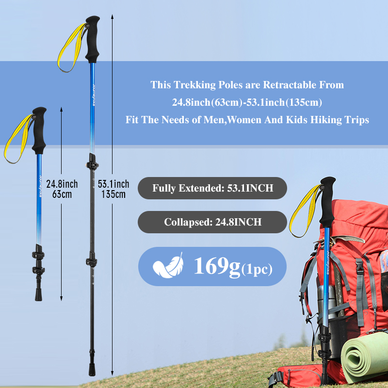 Желтая треккинговая палка из у – обзор и цена Trekking Pole Carbon