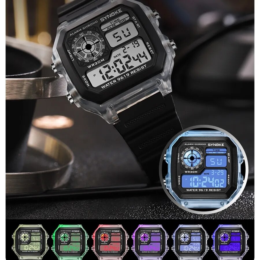 SYNOKE цифровые часы мужские с – обзор и цена Running Watch