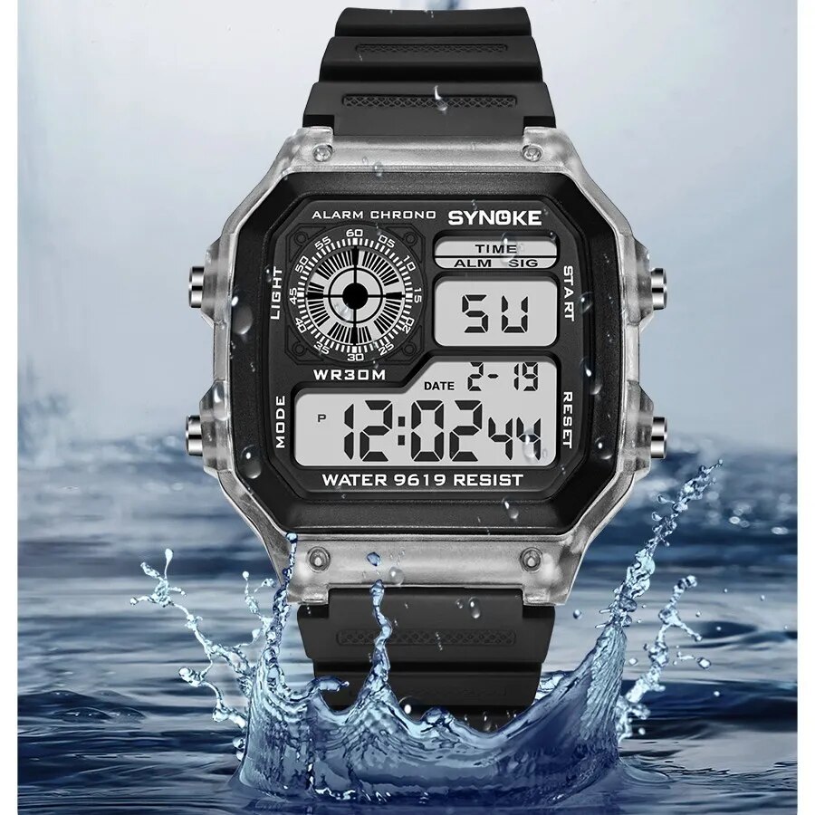 SYNOKE цифровые часы мужские с – обзор и цена Running Watch