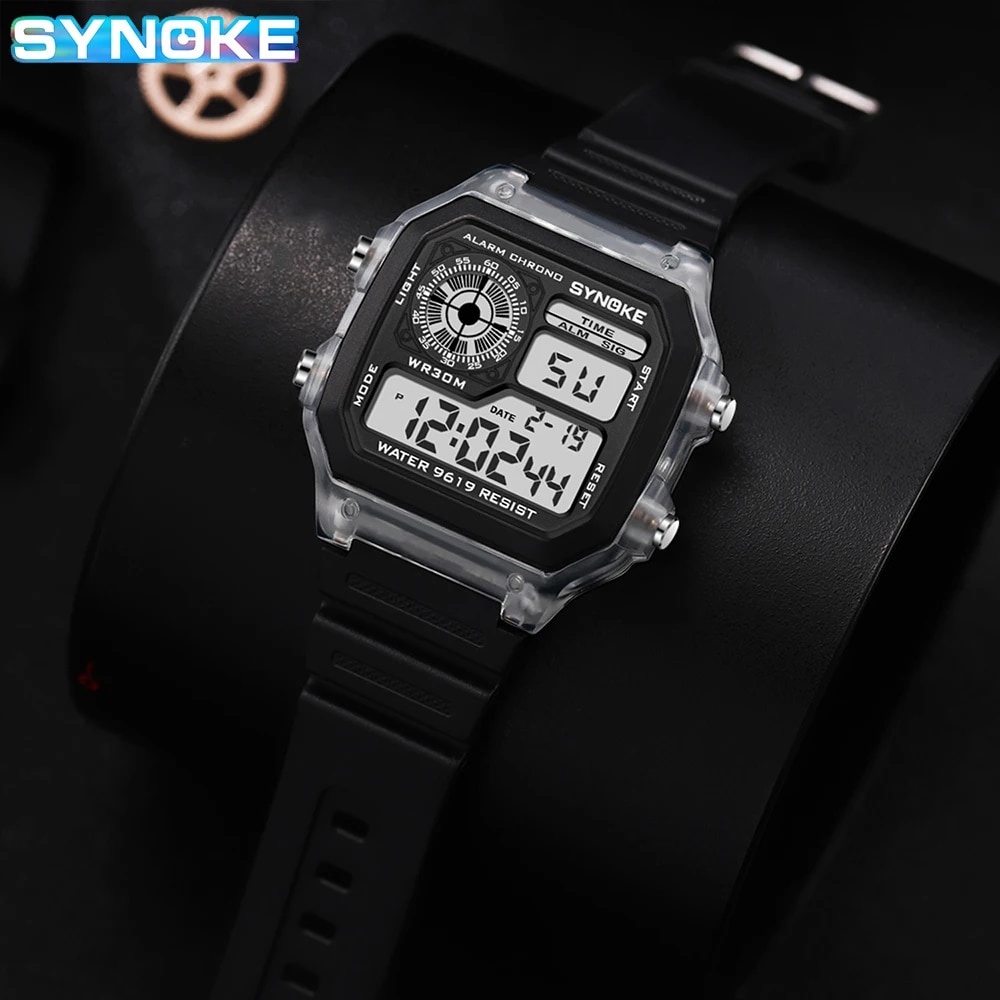 SYNOKE цифровые часы мужские с – обзор и цена Running Watch